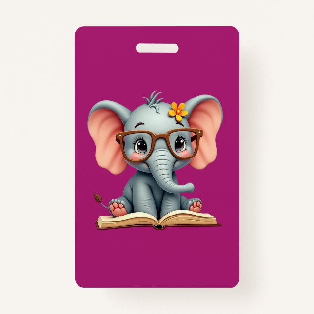 Tarjeta De Identificación Wise Baby Elephant (Anverso)