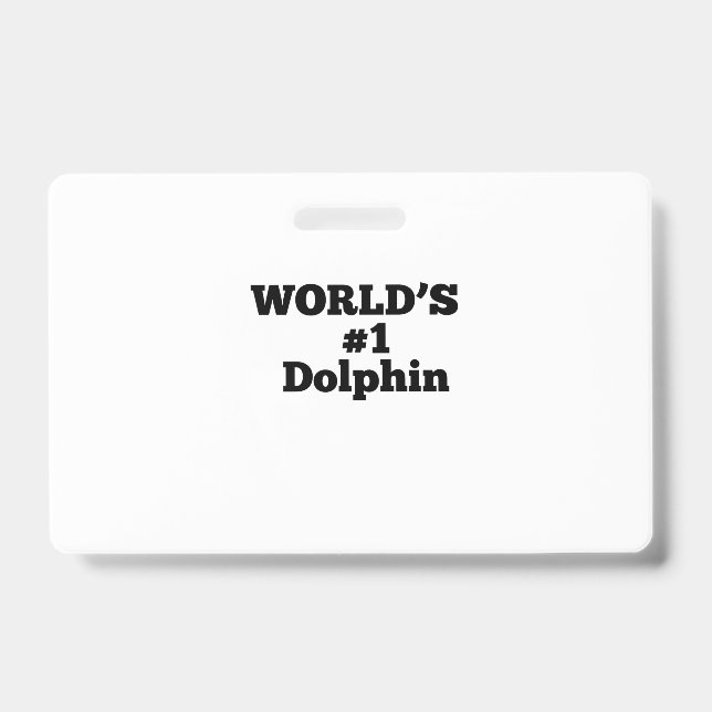 Tarjeta De Identificación World's #1 Dolphin (Parte frontal)