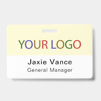 Tarjeta De Identificación Yellow Custom Hard Plastic  with Metal Clip