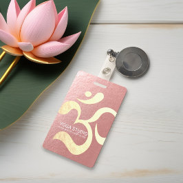 Tarjeta De Identificación Yoga Studio Meditation Instructor Life Coach OM
