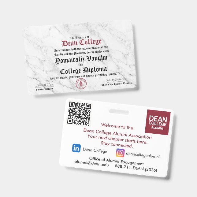 Tarjeta De Identificación Yomairaliz Vaughn (Parte frontal y trasera)