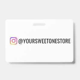 Tarjeta De Identificación Your Instagram Name & Social Media Icon ID