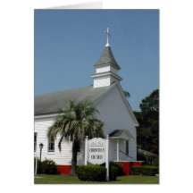 Tarjeta de iglesia antigua de bonito