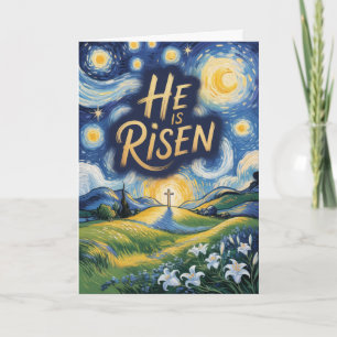Tarjeta de Iglesia de Pascua Él Ha Resucitado