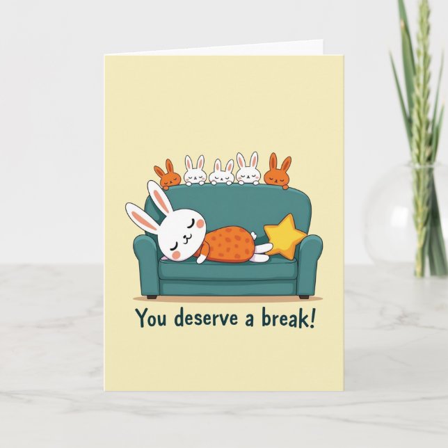 Tarjeta de ilustración acogedora para el Día de la (Anverso)