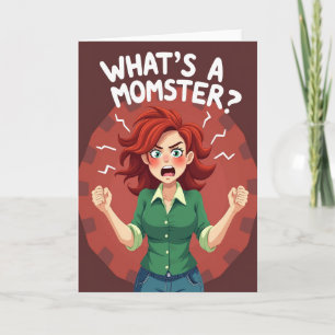 Tarjeta de ilustración animada de Momster