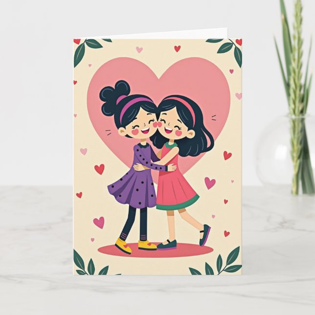 Tarjeta de ilustración con sentimiento (Anverso)