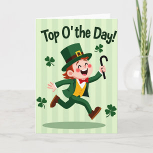Tarjeta de ilustración de alegría de duende