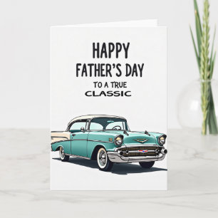 Tarjeta de ilustración de Auto del Papá Genial