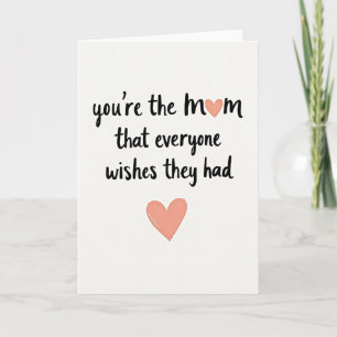 Tarjeta de ilustración de corazones de mamá dulce