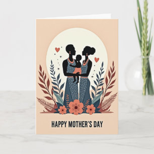 Tarjeta de ilustración de familia amorosa