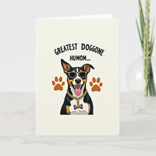 Tarjeta de ilustración de Humom de perro