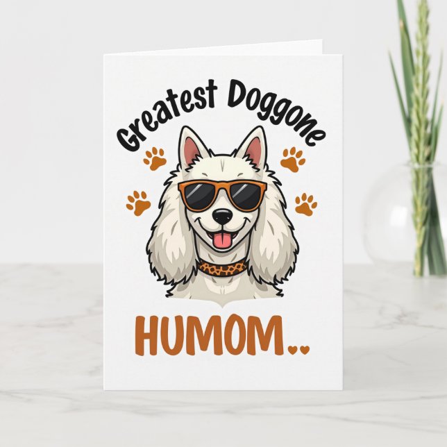 Tarjeta de ilustración de la mejor mamá perruna (Anverso)