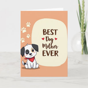 Tarjeta de ilustración de madre perruna