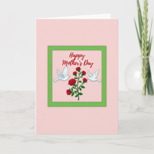 Tarjeta de Ilustración de Madre Rosa Amor
