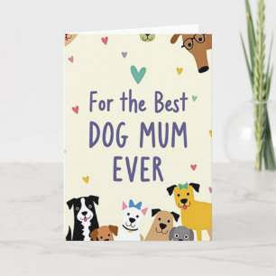 Tarjeta de ilustración de Mamá de Perro Siempre