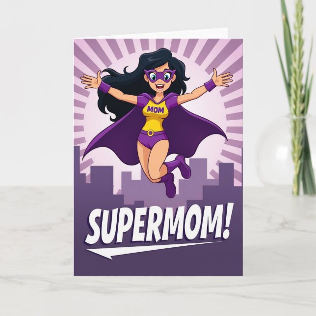 Tarjeta de ilustración de Mamá Heroe (Anverso)