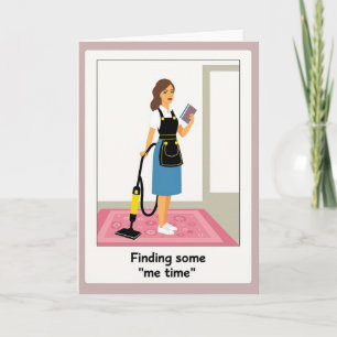 Tarjeta de ilustración de mamá leyendo