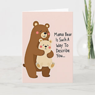 Tarjeta de ilustración de Mamá Osa