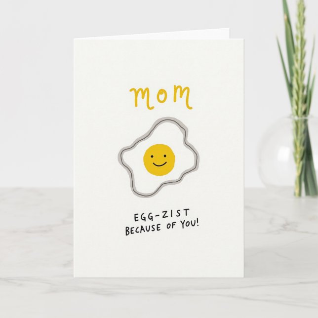 Tarjeta de ilustración de mamá sonrisas soleadas (Anverso)