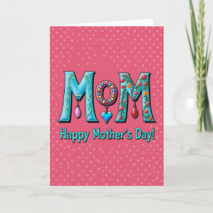 Tarjeta de ilustración de mamá vibrante