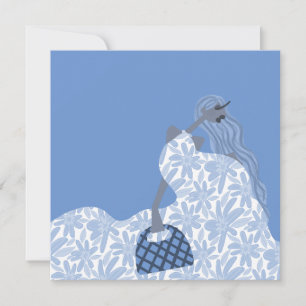 Tarjeta de ilustración de moda de fiesta en jardín