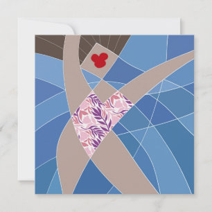 Tarjeta de ilustración de moda de traje de baño Sp