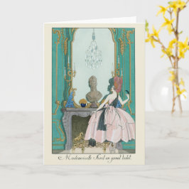 Tarjeta de Ilustracion de moda francesa George Bar