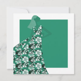 Tarjeta de ilustración de moda glamurosa para fies
