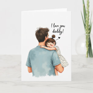 Tarjeta de ilustración de Papá amoroso