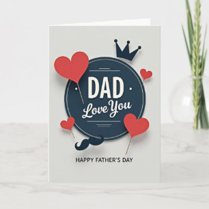 Tarjeta de ilustración de Papá con mucho cariño