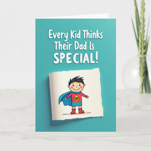 Tarjeta de ilustración de Papá Héroe