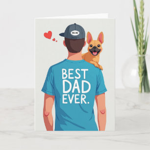 Tarjeta de ilustración de Papá Perro Siempre