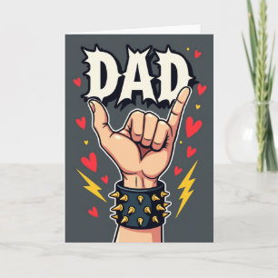 Tarjeta de ilustración de Papá Rockin