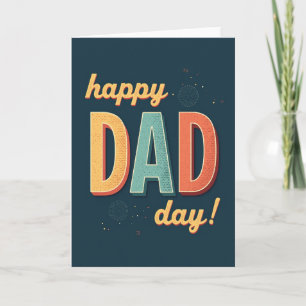 Tarjeta de ilustración de Papá vintage