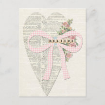 Tarjeta de ilustracion de saludo de época, corazón