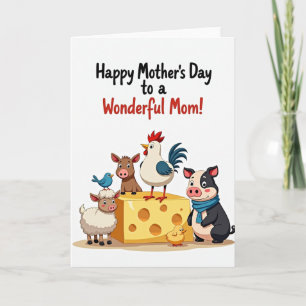 Tarjeta de ilustración del día de las madres campe