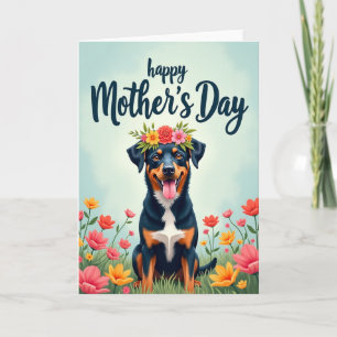 Tarjeta de ilustración del día de las madres con f