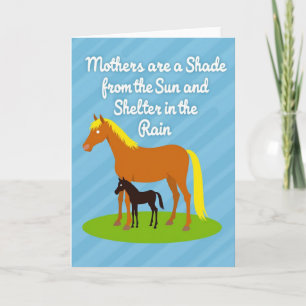 Tarjeta de ilustración del día de las madres equin