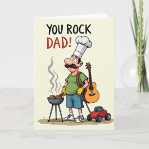 Tarjeta de ilustración del Día del Padre Chef