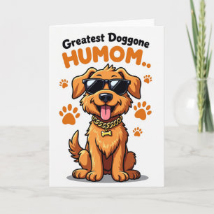 Tarjeta de ilustración del mejor Humom perro