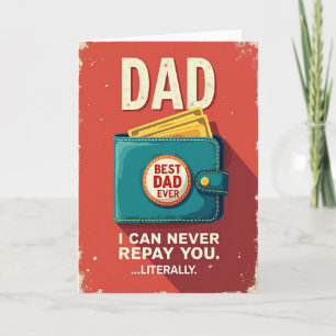 Tarjeta de Ilustración del Padre de la Cartera Ver