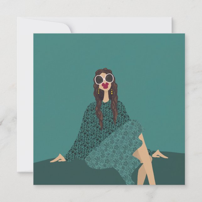 Tarjeta de Ilustracion Dolce Far Niente Fashion (Anverso)