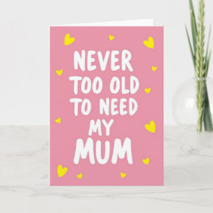 Tarjeta de ilustración Necesito a mi mamá