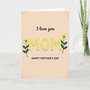 Tarjeta de ilustración para mamá amorosa
