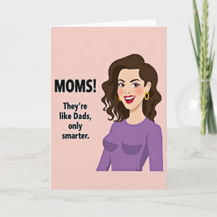 Tarjeta de ilustración para mamás más inteligentes