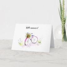 Tarjeta de ilustracion pintada con color de agua