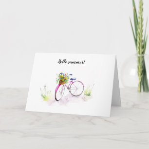Tarjeta de ilustracion pintada con color de agua