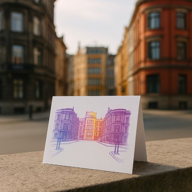Tarjeta de Ilustracion urbano (Subido por el creador)