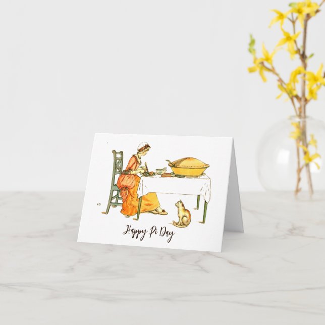 Tarjeta de Ilustracion victoriana de divertida épo (flor amarilla)